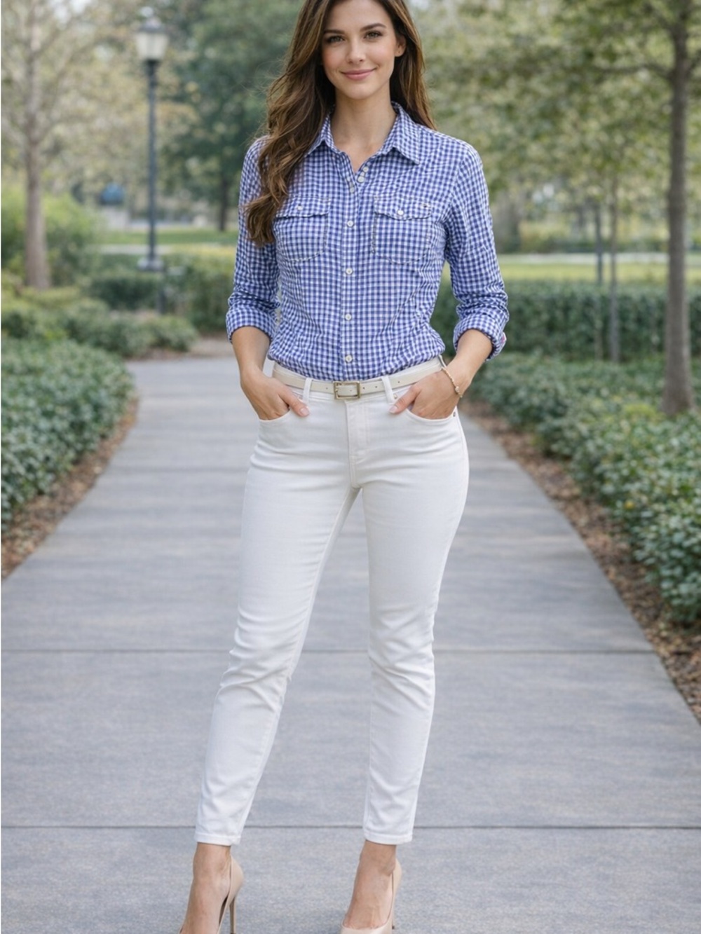 Tommy Hilfiger button down gingham shirt